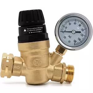 Regulator / Reduktor Ciśnienia Wody 3/4″ z Manometrem – Ogranicznik do Nawadniania, Hydrofor, Pompa, Boiler, Przyczepa