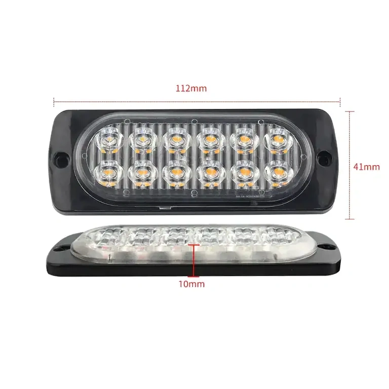 Wodoodporny i pyłoszczelny żółty stroboskop samochodowy, odpowiedni na każde warunki atmosferyczne