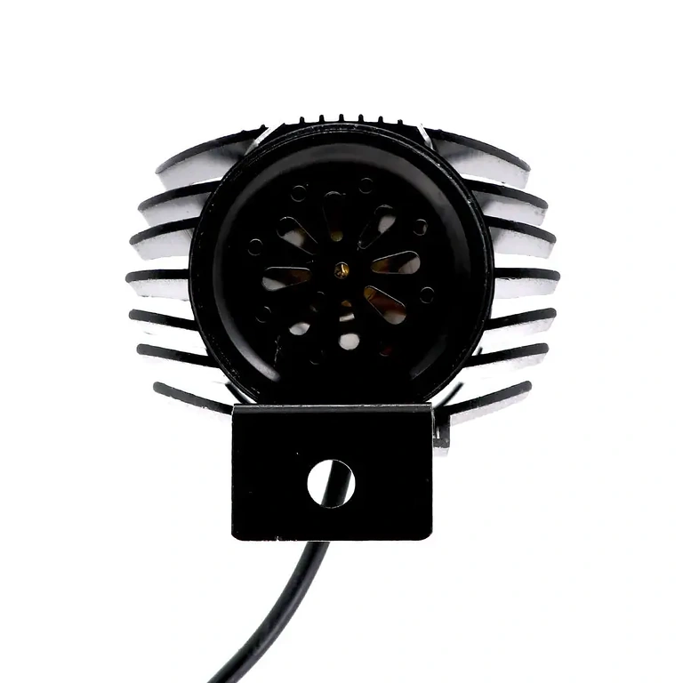 Widok tylnej części reflektora z wbudowanym klaksonem elektronicznym