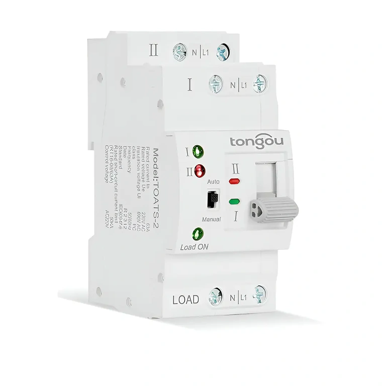 Urządzenie ATS sfotografowane z kąta prostego, widok boczny