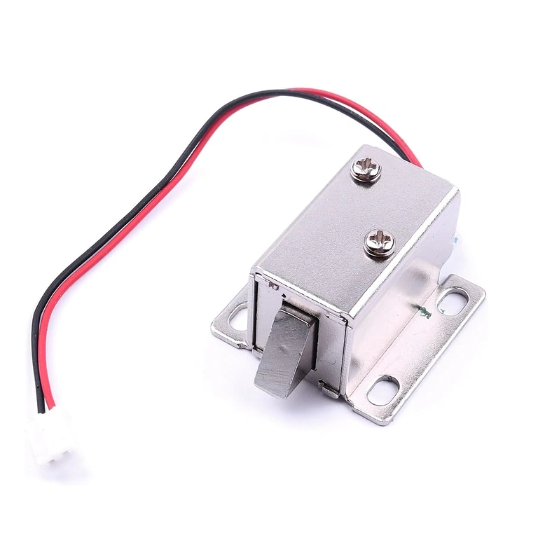 Zamek elektromagnetyczny 12V – widok z przodu Obraz elektromagnetycznego zamka 12V, widok z przodu