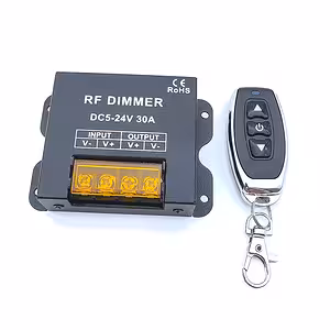 Dimmer do Taśmy LED 5V 12V 24V 30A z Pilotem RF – Kontroler DC do Taśm LED Jednokolorowych
