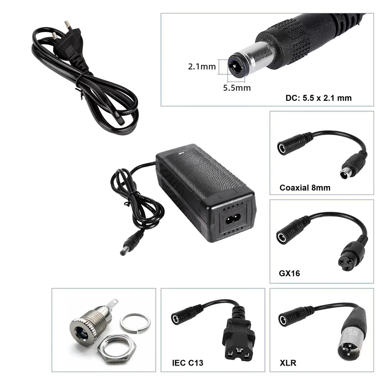 Ładowarka z wtykiem IEC C13 Ładowarka 60V–67.2V 2A z wtykiem IEC C13 do skuterów CityCoco, Harley i trójkołowców