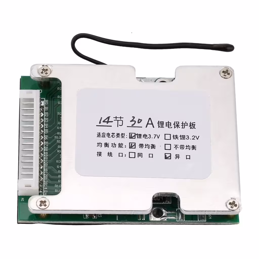 BMS 14S 52V 30A do baterii Li-Ion – ochrona i wyrównywanie akumulatorów