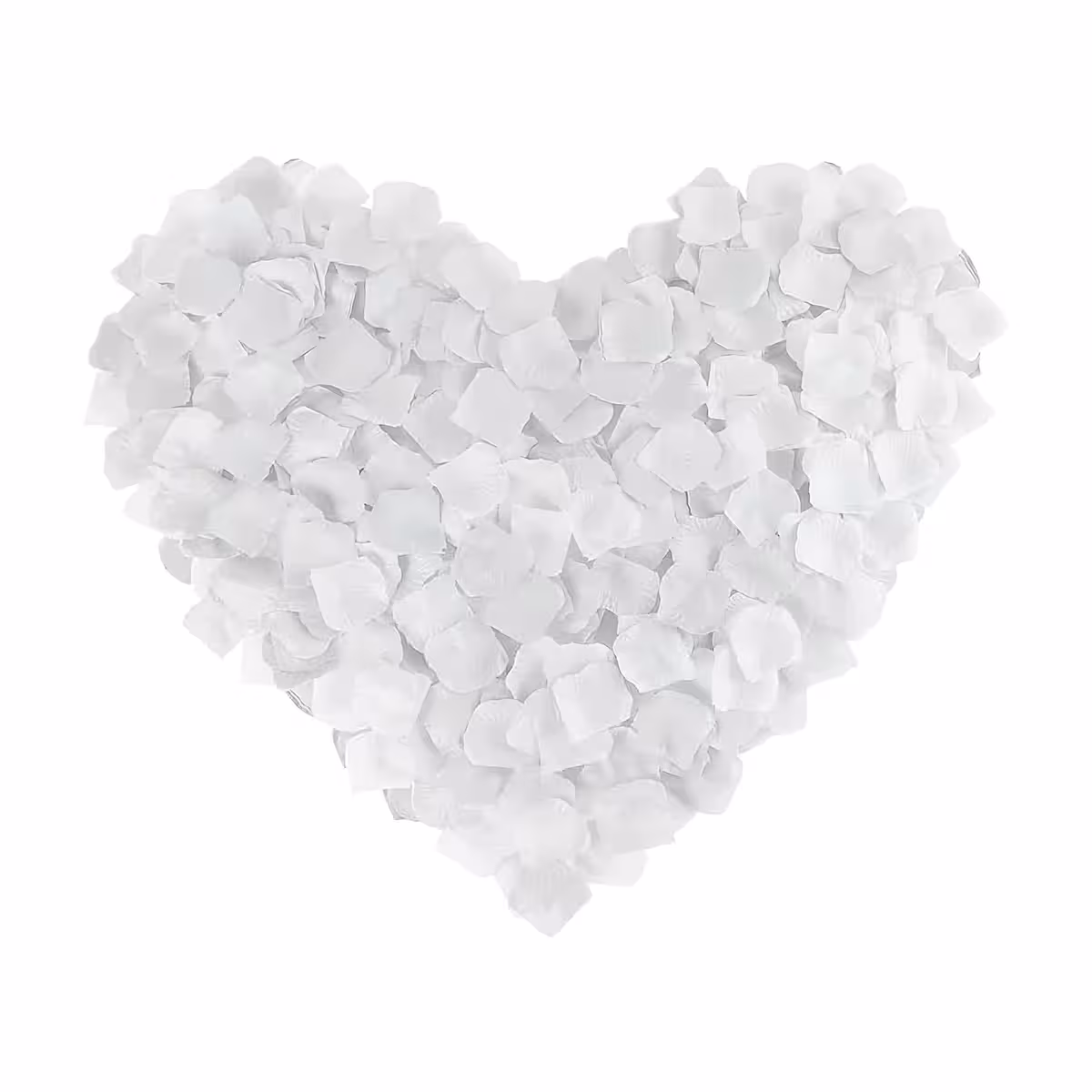 Dekoracyjny zestaw z białymi sztucznymi płatkami z materiału tekstylnego