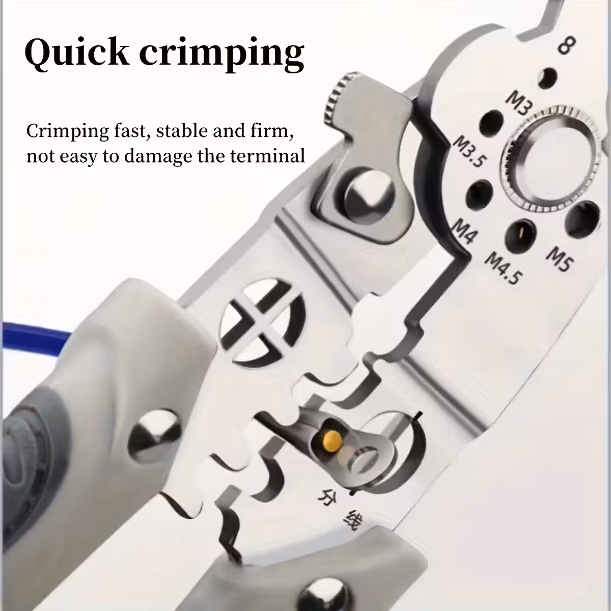 Ergonomiczna rękojeść szczypiec dla pewnego i wygodnego uchwytu.