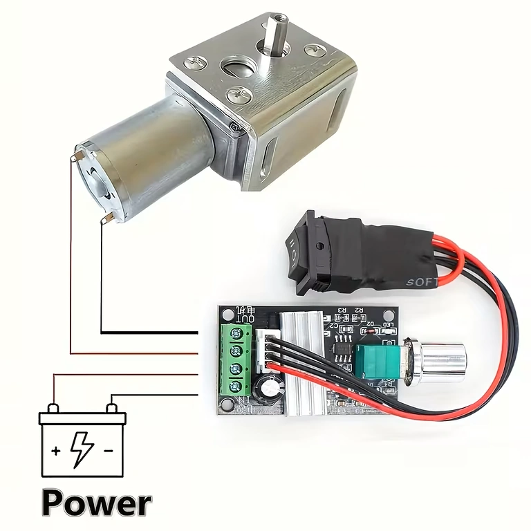 Conectare controller PWM pentru motoare DC