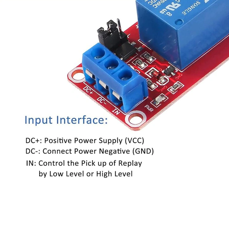 5V relémodul készlet optocsatolóval, 1 csatorna, kompatibilis Arduino és Raspberry Pi-vel