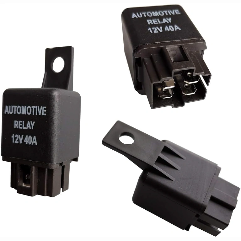 Detaliu pini releu 12V 4 pini 40A pentru conectare sigură