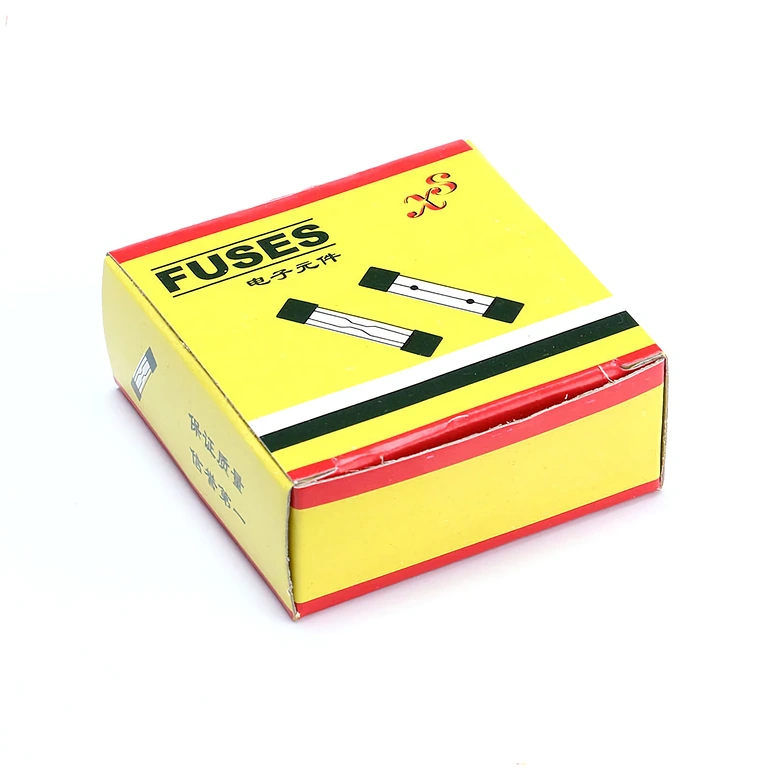Opakowanie zestawu 100 sztuk szklanych bezpieczników topikowych 10A 5x20mm
